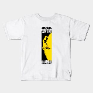 Gravity Defied: Rock Climbing Adventure Kids T-Shirt